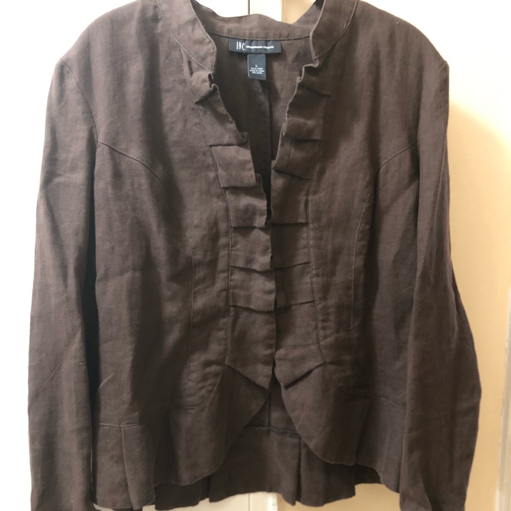 INC Womens Linen Blazer